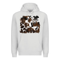 Dove Grey leopard cowhide background Premium Hoodie - RanaPortraitStore