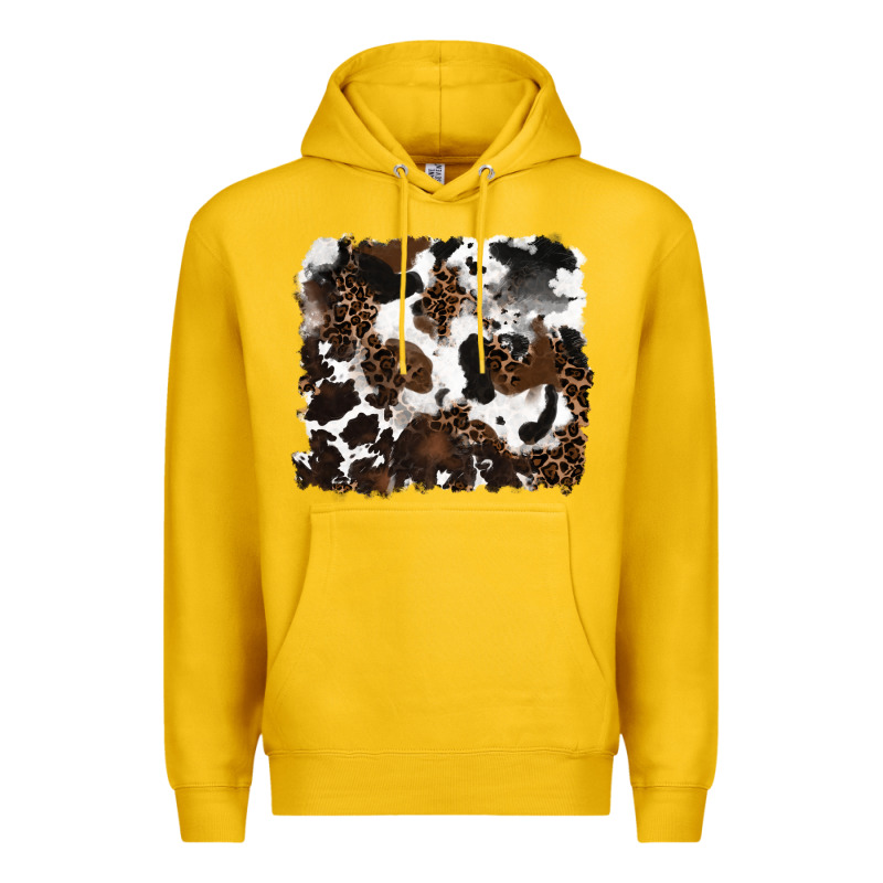 Leopard Cowhide Background Premium Hoodie by RanaPortraitStore | Teevron