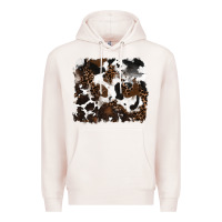 Pale Pink leopard cowhide background Premium Hoodie - RanaPortraitStore