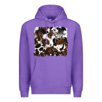 Purple leopard cowhide background Premium Hoodie - RanaPortraitStore