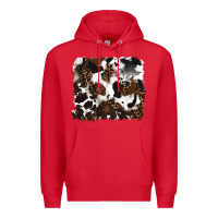 Red leopard cowhide background Premium Hoodie - RanaPortraitStore