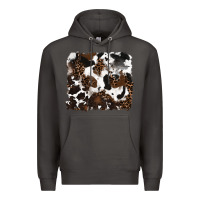 Smoke leopard cowhide background Premium Hoodie - RanaPortraitStore