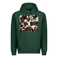Sports Green leopard cowhide background Premium Hoodie - RanaPortraitStore