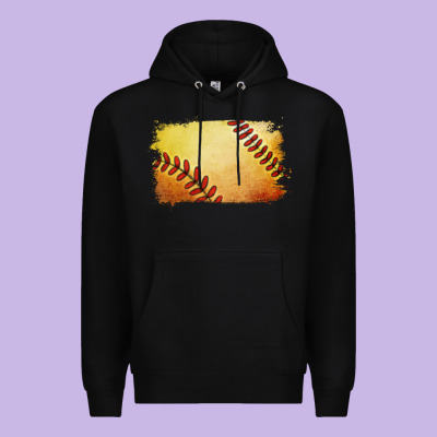 Softball Brushstroke Premium Hoodie Designed By Ranaportraitstore