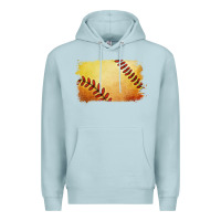 Blue Mist softball brushstroke Premium Hoodie - RanaPortraitStore