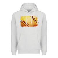 Dove Grey softball brushstroke Premium Hoodie - RanaPortraitStore