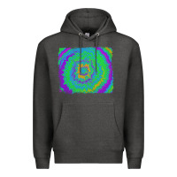 Charcoal Heather tie dye backround Premium Hoodie - RanaPortraitStore