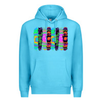 Ocean Blue tie dye brushstrokes Premium Hoodie - RanaPortraitStore