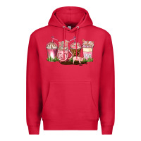 Cardinal pig coffee cups Premium Hoodie - AdoDesignShop