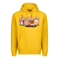 Lemon pig coffee cups Premium Hoodie - AdoDesignShop