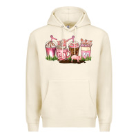Tofu pig coffee cups Premium Hoodie - AdoDesignShop