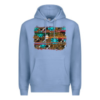 Colony Blue western background Premium Hoodie - RanaPortraitStore