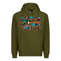 Army Green western background Premium Hoodie - RanaPortraitStore