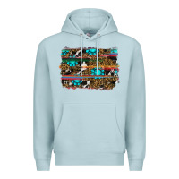 Blue Mist western background Premium Hoodie - RanaPortraitStore