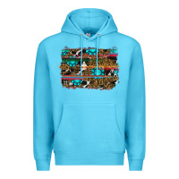 Ocean Blue western background Premium Hoodie - RanaPortraitStore