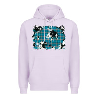 Lilac winter plaid cowhide pattern background Premium Hoodie - RanaPortraitStore