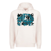 Pale Pink winter plaid cowhide pattern background Premium Hoodie - RanaPortraitStore