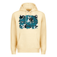 Pina Colada winter plaid cowhide pattern background Premium Hoodie - RanaPortraitStore