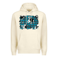 Sandshell winter plaid cowhide pattern background Premium Hoodie - RanaPortraitStore