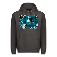 Smoke winter plaid cowhide pattern background Premium Hoodie - RanaPortraitStore