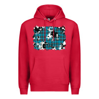 Cardinal winter plaid cowhide pattern background Premium Hoodie - RanaPortraitStore