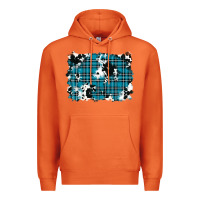 Carrot winter plaid cowhide pattern background Premium Hoodie - RanaPortraitStore