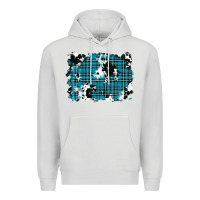 Dove Grey winter plaid cowhide pattern background Premium Hoodie - RanaPortraitStore