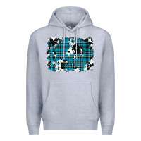 Heather Grey winter plaid cowhide pattern background Premium Hoodie - RanaPortraitStore