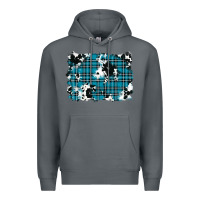 Rock winter plaid cowhide pattern background Premium Hoodie - RanaPortraitStore