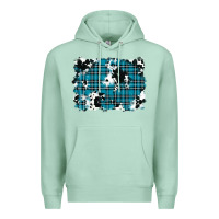 Seafoam winter plaid cowhide pattern background Premium Hoodie - RanaPortraitStore