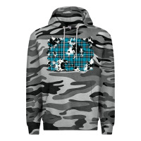 Slate Camo winter plaid cowhide pattern background Premium Hoodie - RanaPortraitStore