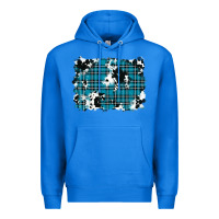 True Royal winter plaid cowhide pattern background Premium Hoodie - RanaPortraitStore