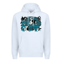 White winter plaid cowhide pattern background Premium Hoodie - RanaPortraitStore