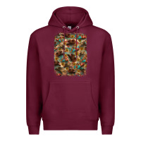 Burgundy western  background Premium Hoodie - RanaPortraitStore