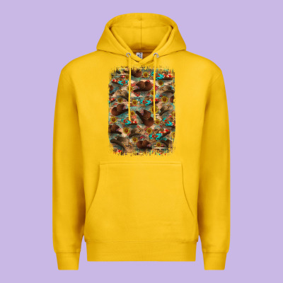Western  Background Premium Hoodie Designed By Ranaportraitstore