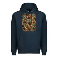 Navy western  background Premium Hoodie - RanaPortraitStore