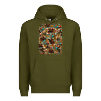 Army Green western  background Premium Hoodie - RanaPortraitStore