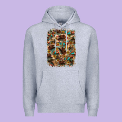 Western  Background Premium Hoodie Designed By Ranaportraitstore