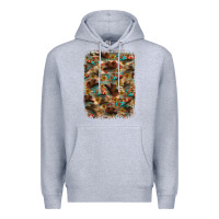 Heather Grey western  background Premium Hoodie - RanaPortraitStore