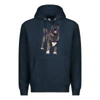 Navy American akita Premium Hoodie - RanaPortraitStore