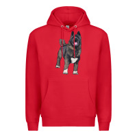 Red American akita Premium Hoodie - RanaPortraitStore