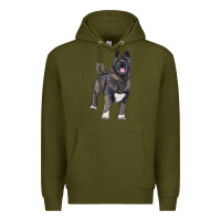 Army Green American akita Premium Hoodie - RanaPortraitStore
