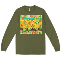 Army Green fall leaf tumbler Long Sleeve Tee - BarkalooDesign