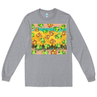 Heather Grey fall leaf tumbler Long Sleeve Tee - BarkalooDesign