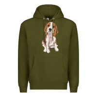 Army Green beagle Premium Hoodie - RanaPortraitStore