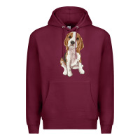 Burgundy beagle Premium Hoodie - RanaPortraitStore