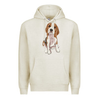 Oatmeal Heather beagle Premium Hoodie - RanaPortraitStore