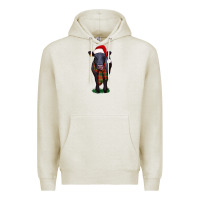 Oatmeal Heather black angus Premium Hoodie - RanaPortraitStore