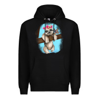 Black baby sloth Premium Hoodie - RanaPortraitStore
