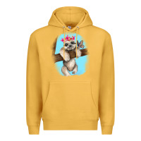 Mustard baby sloth Premium Hoodie - RanaPortraitStore